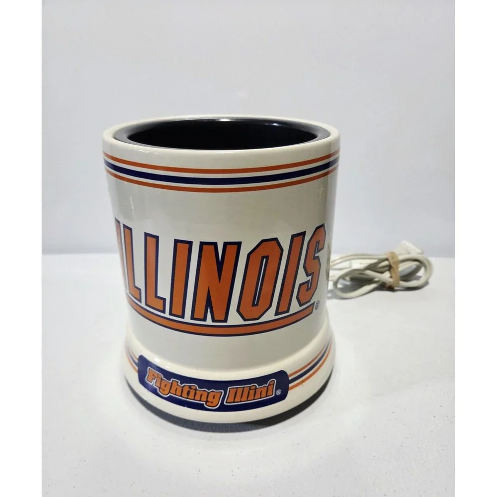 Fighting Illini Jar Candle Warmer Large *WORKS*